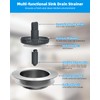 Hibbent Upgraded 3 in 1 Kitchen Sink Drain Strainer and