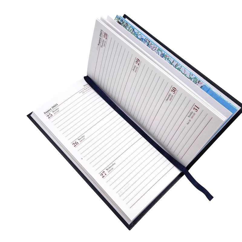 evelay 2025 Diary Week to View Slim Hardback Small Pocket