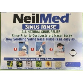 NeilMed Sinus Rinse Kit 250 Premixed Packets + 2 Bottles + NASAMIST SALINE SPRAY