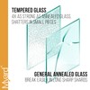 5-Pack 26 Inch Myard Glass Balusters with Laminated & Tempered