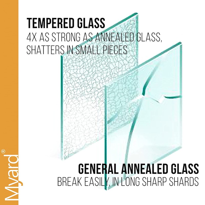 5-Pack 26 Inch Myard Glass Balusters with Laminated & Tempered