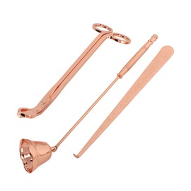 3pcs Candle Wick Trimmer Set Wick Trimmer Candle Snuffer Wick Dipper Stainless Steel Candle Accessory Set Rose Gold