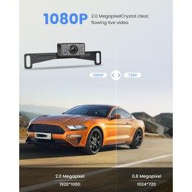 NHOPEEW 5 Zoll Kamera Monitor Kit mit 1080P Rückfahrkamera - IP69 Wasserdicht/Super IR Nachtsicht/DIY Rückfahrkamera/Weitwinkel - Monitor Kit für Trucks/Bus/Trailer/Wohnmobile