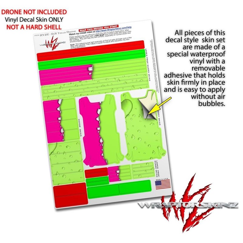 Skin Decal Wrap 2 Pack for DJI Ryze Tello Drone