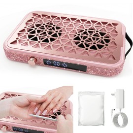 URPOWㅤ Colector de Polvo de uñas Profesional, 1600 Pa Alta Succión | 10 Velocidades, 30 Almohadillas, Bajo Ruido Para Uñas Acrílicas, Salón y Hogar