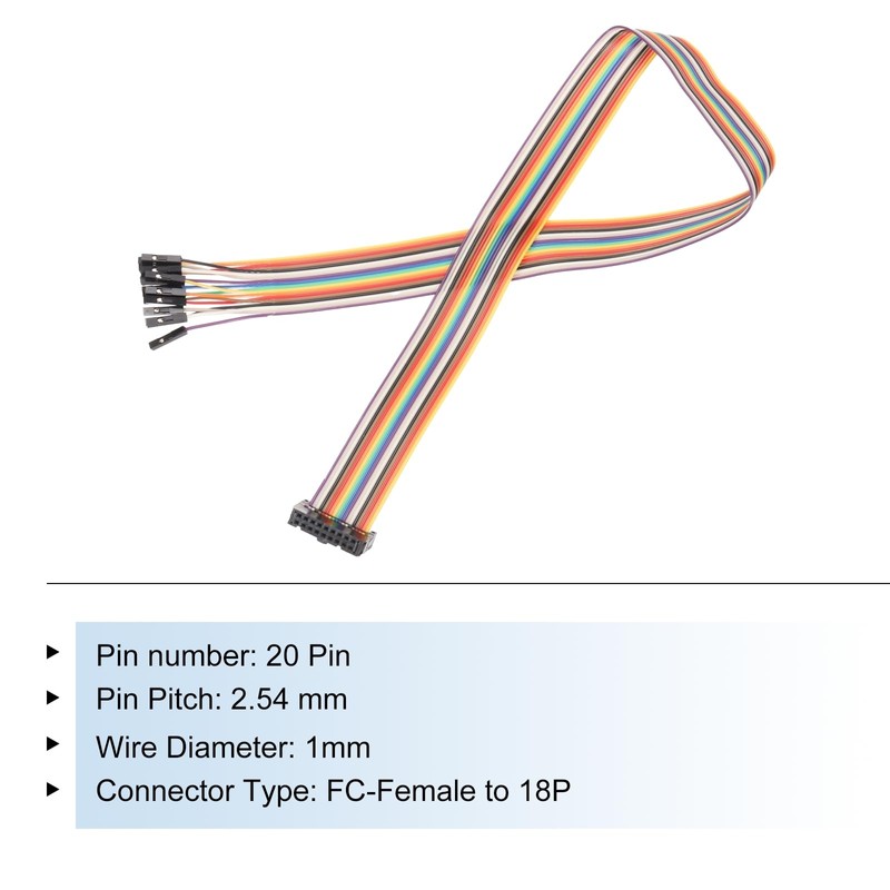QUARKZMAN IDC Rainbow Wire Flat Ribbon Cable FC Female to