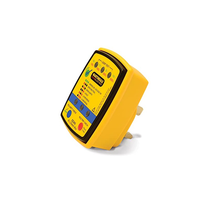 Martindale EZ365 Socket, Earth Loop and RCD Tester, Yellow, 65