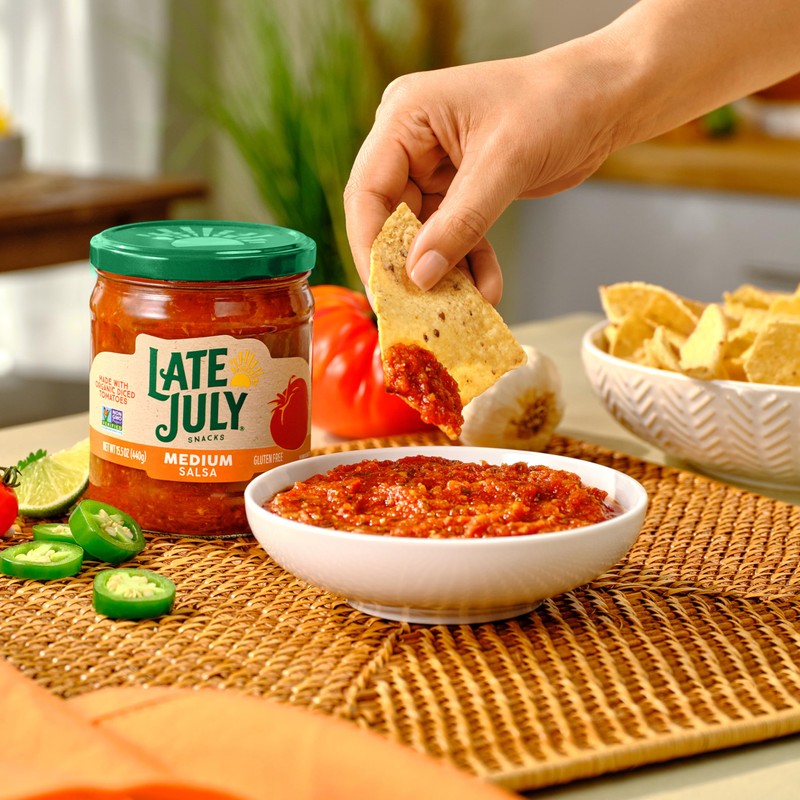 Late July Snacks Medium Salsa, 15.5 oz Jar