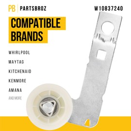W10837240 Maytag Dryer Idler Pulley Whirlpool Kenmore Assembly Part WED5600XW0 MEDB835DW4 WED8000DW4 WED9150WW1 WED8500DC0 WED5550XW0 WED9500TW3 WED5500XW0 WED7500GC0 WED9600TA1 MED6630HW1 MED7100DC0