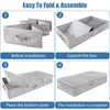 Supowin Supowin Underbed Storage Containers Bin with Lids, Large Under Bed Storage Organizer Box with Handle, Foldable Under the Storage Bags for Organizing Clothes, Shoes, Blankets, Pillows
