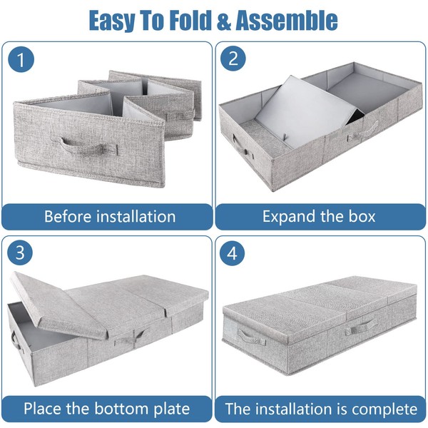 Supowin Supowin Underbed Storage Containers Bin with Lids, Large Under