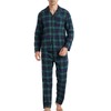 LANBAOSI Men's Pajama Sets Long Sleeve Checked Lounge Wear Set