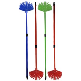 4 Pack of Assorted Extendable Cobweb Brooms - Closed (42") - Extends to (6 ft.) (4)