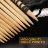 36PCS Bamboo Knitting Needles Set, BetyBedy Single Pointed Knitting Needles,