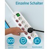 Maiyle 5-Way Power Strip, Power Strip Individually Switchable 1 2