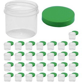 30 Ointment Jar Containers Cream/Ointment Kruke 25ml Flat Packing Tape, Green Lid – Made In Germany