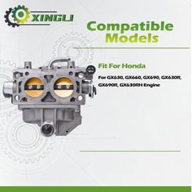 XingLi 16100-Z9E-033 Carburetor Fit For Honda GX630 GX660 GX690 GX630R GX630RH GX690R V Twin Cylnder Air-cooled 4-stroke OHV Engines Replace 16100-Z9E-023 16100-Z9E-003 Carb