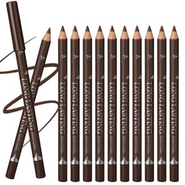 Brown Eyebrow Pencils Set, 12PCS Waterproof Eye Liner Pencils，Long-lasting Brown Eyeliner Pencils Set, Easy to Color Eye Brow Pencils for Women Eye Makeup Pencil