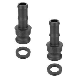 PATIKIL 0.75" Aluminum Cam and Groove Fitting, 2 Pcs Part-E Dust Plug Male Adapter Female NPT Thread Cam Lock Fitting Quick Disconnect Coupling Cam Lock Hose Adapter, Black