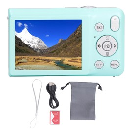 Digital Camera 8K HD 68MP 2.7in Screen 16X Zoom Timer Shoot Beauty Filter Video Recording Compact Digital Camera Green