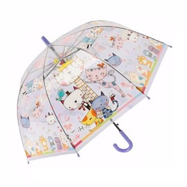 ThreeH Bubble Umbrella Automatic Opened Transpaent Surface Clear View with Fiberglass Frame Safety Rounded Beads