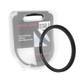 PATIKIL 55mm Star Filter, 8 Points Starburst Len Filter Variable Twinkle Effect Ultra Slim Optical Lens for Nikon and Other DSLR Cameras Holiday, Black