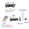 Necygoo Cabinet Locks 8 Packs Drawers Keyed Different Cam Lock