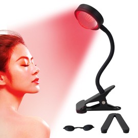 Wtintell- Terapia de luz roja para rostro, 40 LED, 660 Nm, luz de terapia de luz roja LED con clip, adecuada para el cuidado de la piel en el hogar y alivio del dolor crónico.