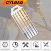 CYLBAQ Carbide Tips Drill Bit Set Hex Shank, 6PCS 160mm