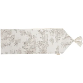 Jennifer Taylor 33141TR Jennifer Taylor Large Table Runner, 11.8 x 70.9 inches (30 x 180 cm), Toile de Jouy Toile de Jouy Table Center, Table Cloth, Beauty Salon, Nail Salon, Cosmetics, Makeup