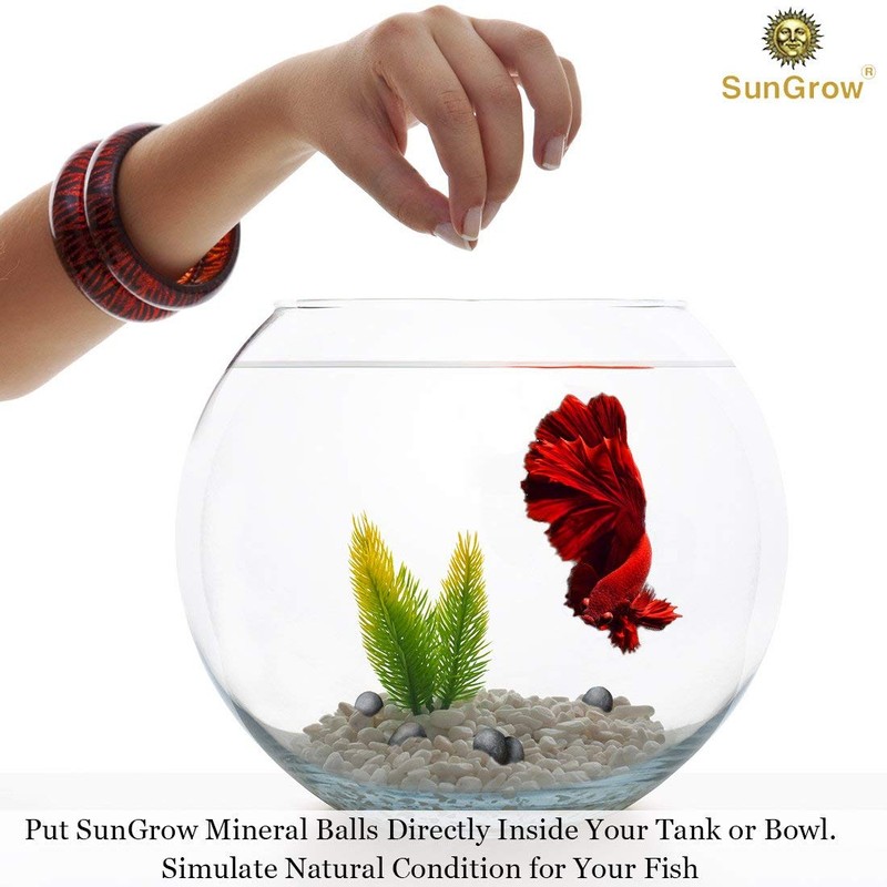 SunGrow Water Conditioner Balls for Betta, 0.5”, Tropical Fish Tank