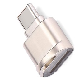 Mini Type C Micro SD Card Reader with USB 3.1 Super Speed Compatible with TF/Micro SD/Micro SDXC/Micro SDHC Card, USB C to Micro SD Card Adapter, Portable OTG Memory Card Reader Adaptor (Gold)