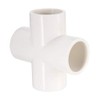 sourcing map PVC Pipe Fitting 4 Way Cross Schedule 40