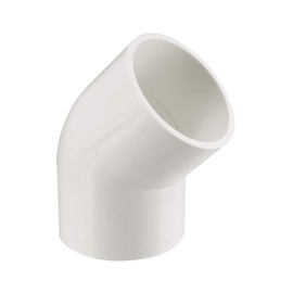 sourcing map 50mm Slip 45 Degree PVC Pipe Fitting Elbow Coupling Connector 2 Pcs