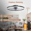 VOLISUN Low Profile Ceiling Fans with Light and Remote,23.6in Fandelier