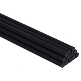 Black 1/4 inch Round Rod Garolite G10 Fiberglass Material Stick 12 inch Long, Pack of 12