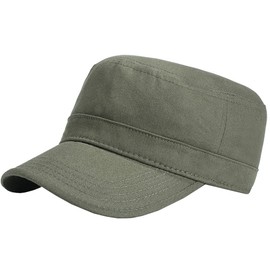 Buzz Selection CAP205 Plain Military Cap, Hat, Design, Stylish, Cool, Men's, Women's,, green