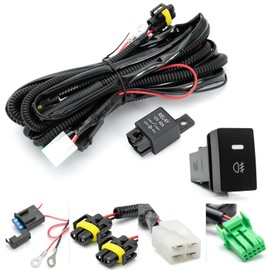H11 H8 Arnés de cableado de luz antiniebla para Honda Civic Accord 2013-2022 con kit de interruptor de encendido/apagado estilo OEM y luces antiniebla de relé de 4 pines de 40 A, conector de cable