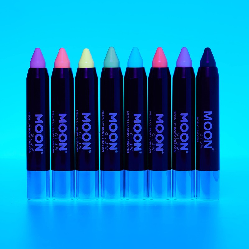 Moon Glow, Neon-UV-Lackstift-Körperkreide für Gesicht und Körper (Pastellgelb)