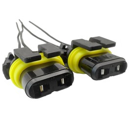 Headlight/Fog Light Bulb Connector Pigtail (2-Pack), 9005/HB3 9006/HB4 H10/9145 (PX20d/P22d/PY20d), Fits Vehicles Using These Bulbs for high/Low Beam or Fog, Ford F-150, Honda Accord, Toyota Camry