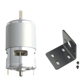 CONQUERALL 775 Motor 6000-12000RPM Double Ball Bearing High Speed High Torque D Long Axis DC Micro Motor with Bracket