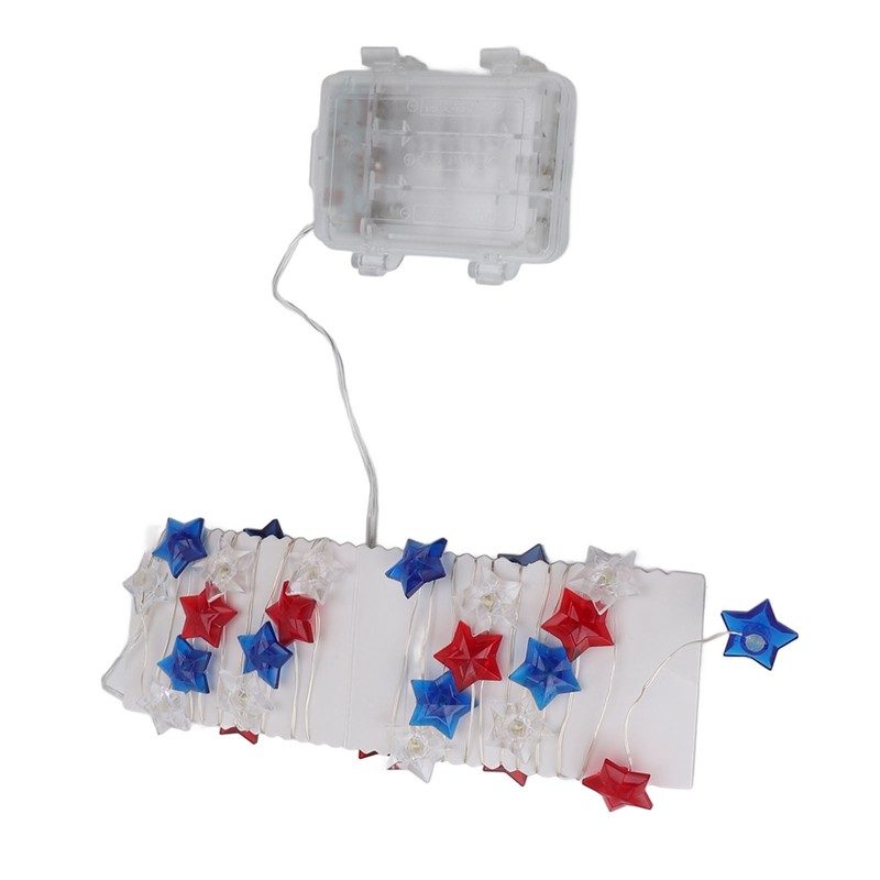 Independence Day Decor LED String Lights Battery Operated 9.8ft 40