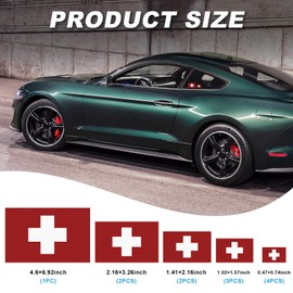 Dickno American Flag Decal, Patriotic Reflective Stripe USA Flags Car Sticker with Multiple Size, Waterproof Universal American Vehicle Decal Sticker for Car Helmet Laptop (Switzerland, Rectangle)