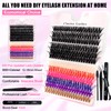 240-Piece DIY Eyelash Extensions Set, 0.07D Eyelashes, Individual False Eyelash