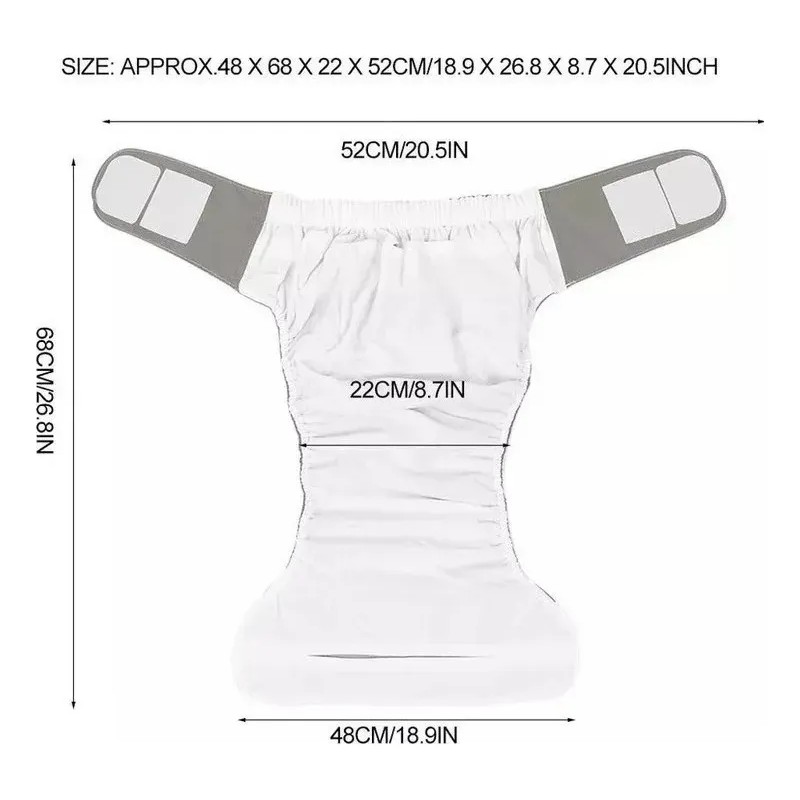 Pañal De Tela Geriátrica Ecológico Lavable Wv Para Adultos