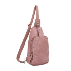JESSIE & JAMES Brooke Unisex Concealed Carry Sling Bag Crossbody Backpack Purse - Mauve
