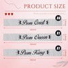 8 Pcs Prom King and Queen Sash Silver Glitter, Black