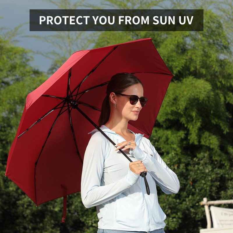 Anntrue Windproof Travel Umbrella, Auto Open Close Lightweight Compact Portable