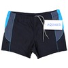 Aquarti Men's Swimming Trunks Short with Contrast Piping, 07 Black