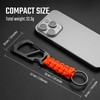 KeyUnity KC00 Paracord Keychain Carabiner Clip, 550 Parachute Lanyard Multitool